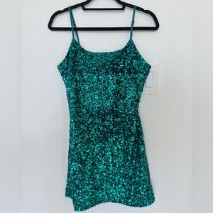 BP Teal Sequin Dress
